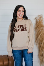 Load image into Gallery viewer, Coffee Weather Crewneck Top