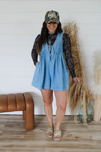 Load image into Gallery viewer, Beat The Heat Denim Romper