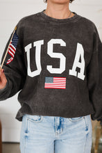 Load image into Gallery viewer, USA Flag Corded Crew