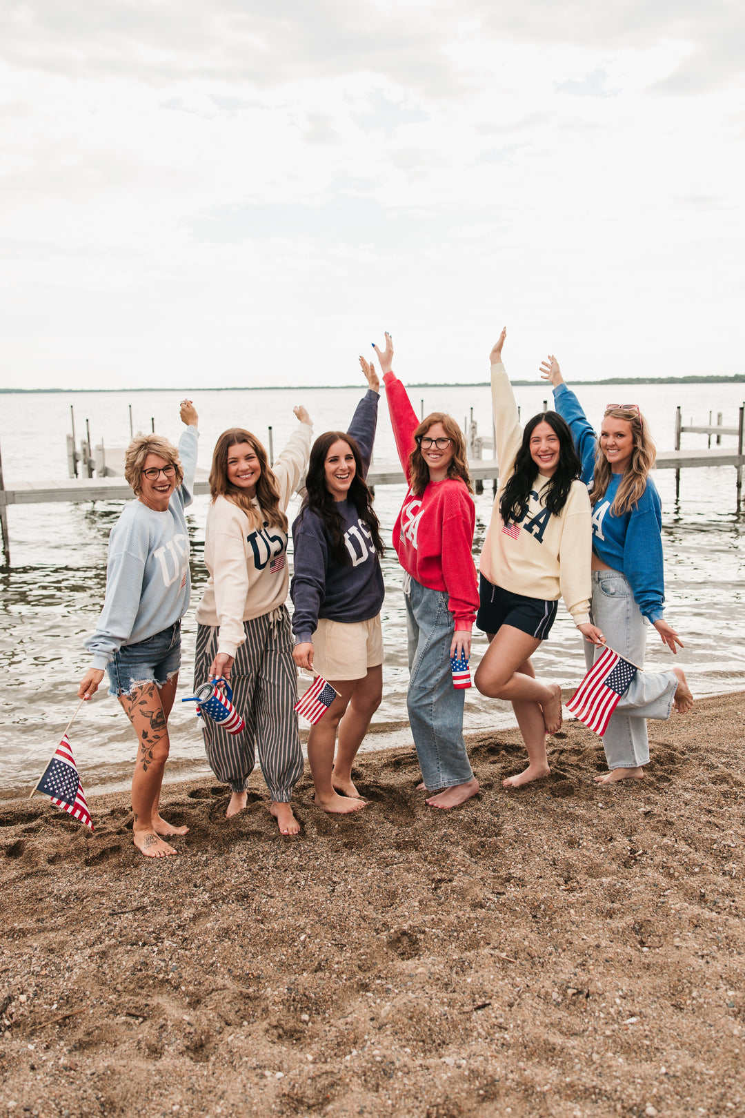 USA Flag Corded Crew