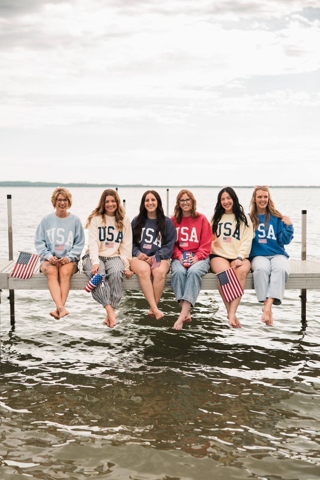 USA Flag Corded Crew