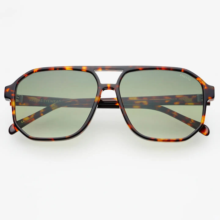 Billie Sunglasses - Tortoise/Green