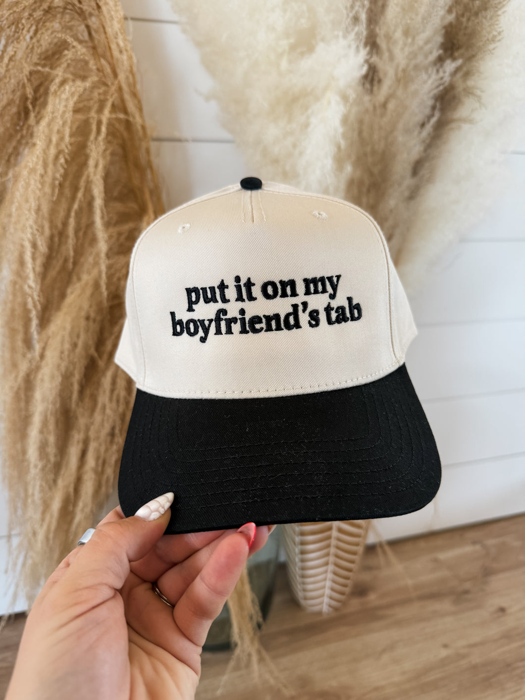 Put It On My Boyfriend's Tab Trucker Hat