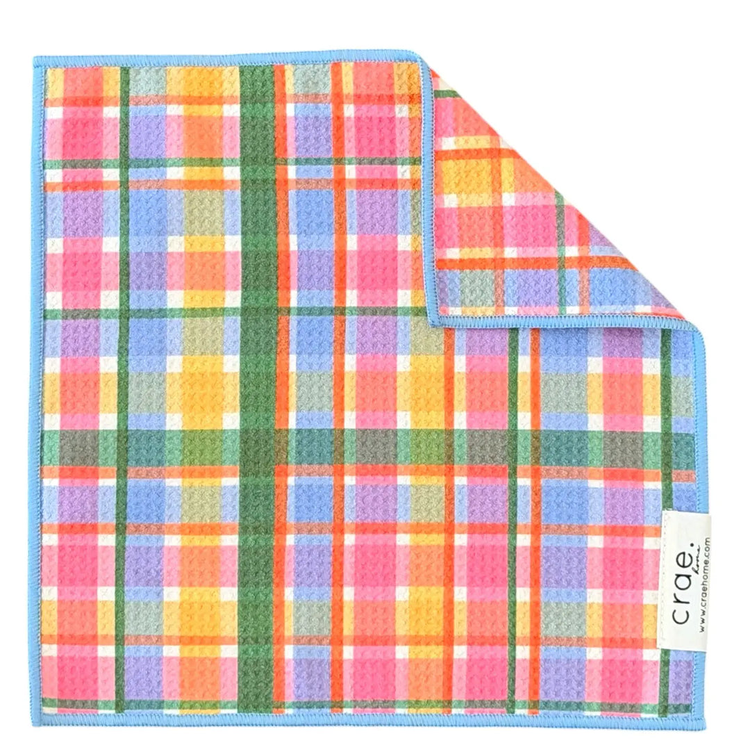 Joyful Grid: Double-Sided Washcloth