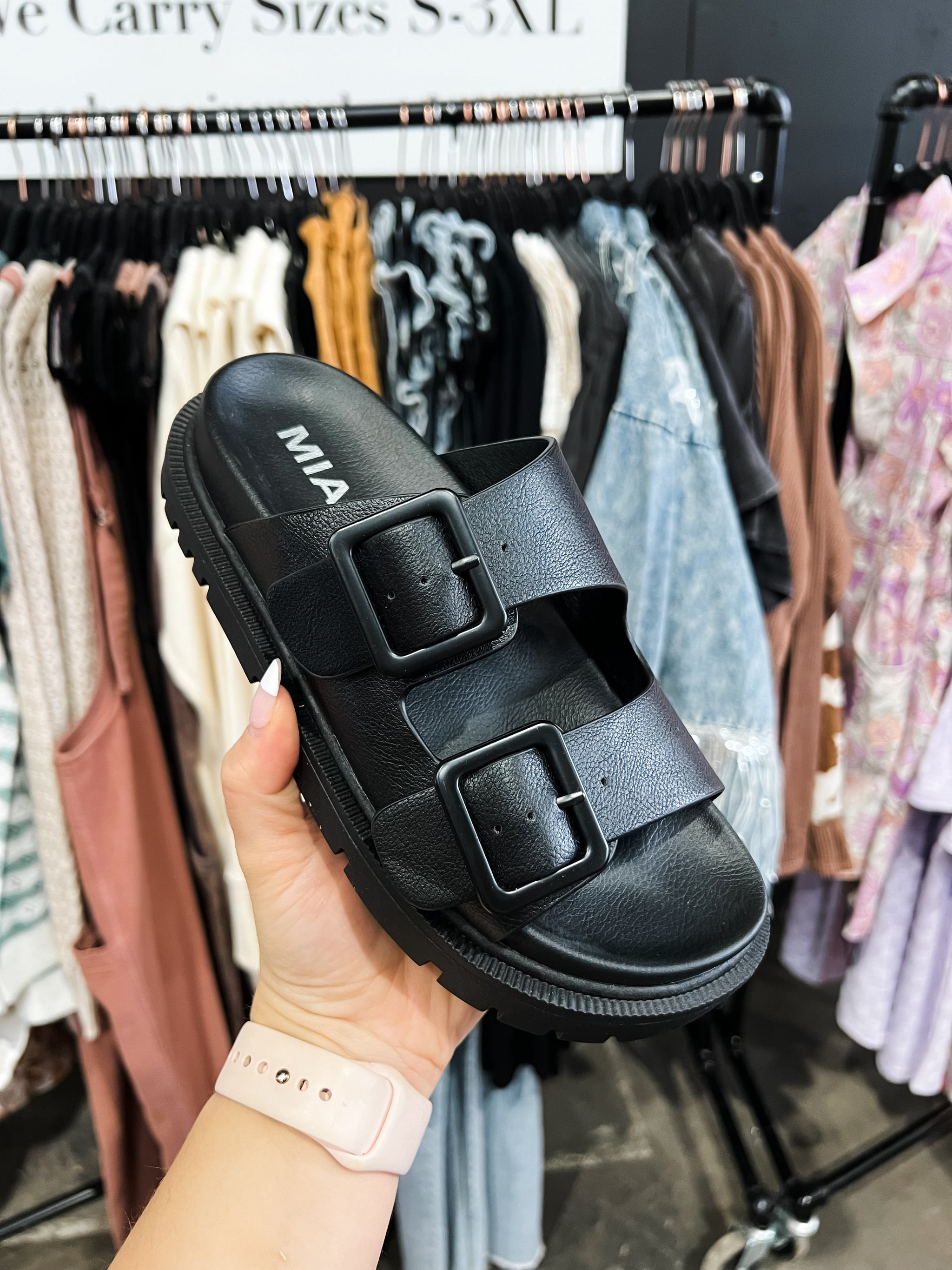 Mia leather fashion sandals