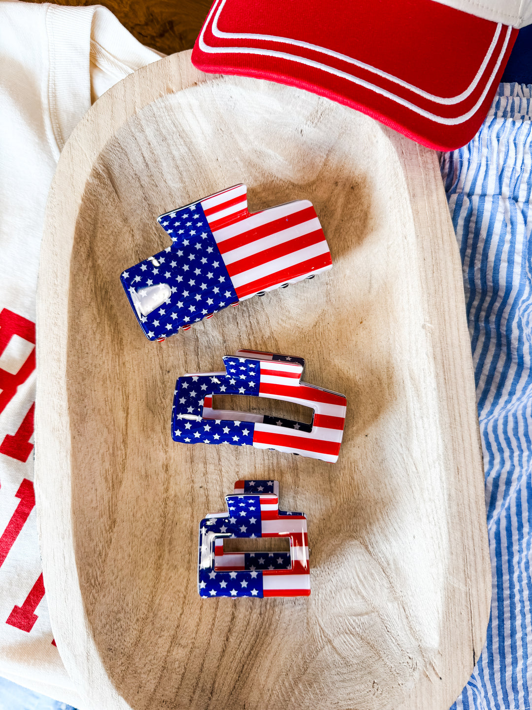 Patriotic Trio Hair Clip Bundle
