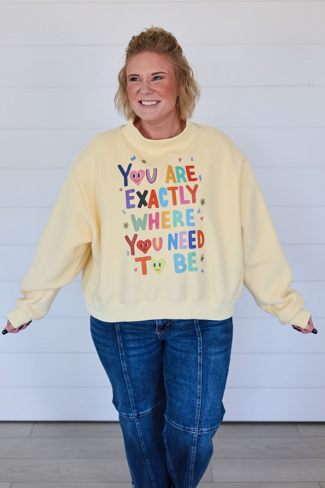 LIFE IS GOOD Reversible Mock Neck