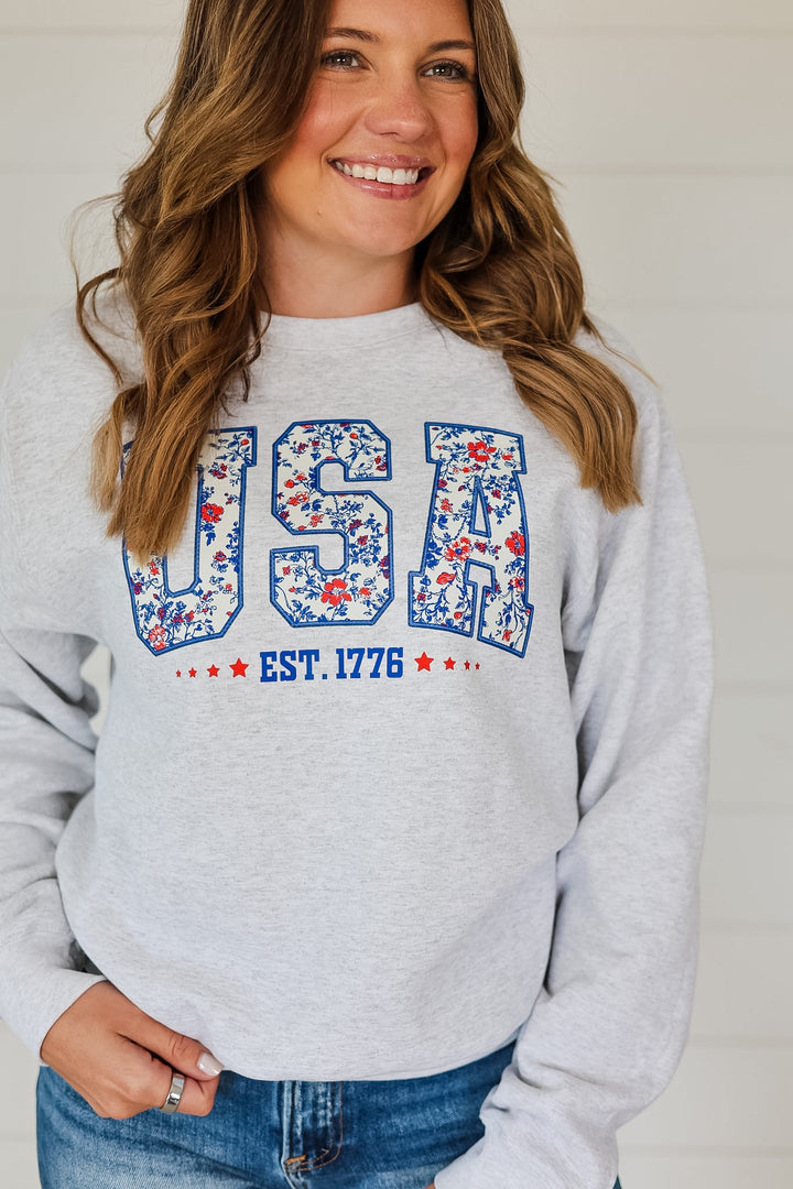 Floral USA Top