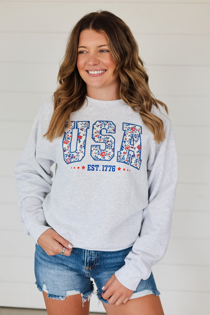 Floral USA Top