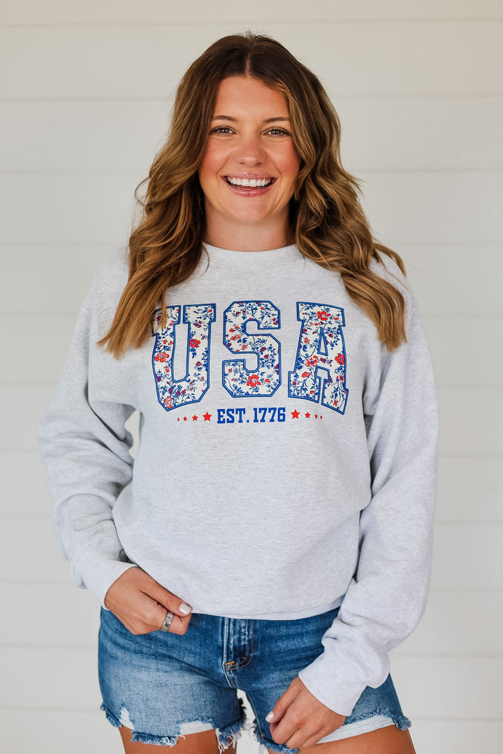 Floral USA Top