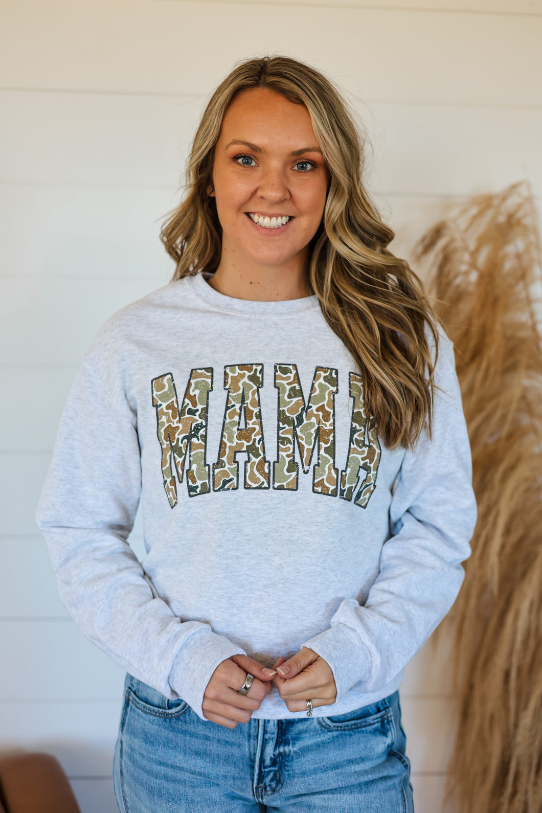 Camo MAMA Crewneck