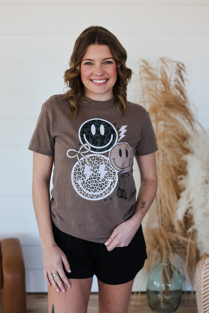 Trendy Happy Faces Top