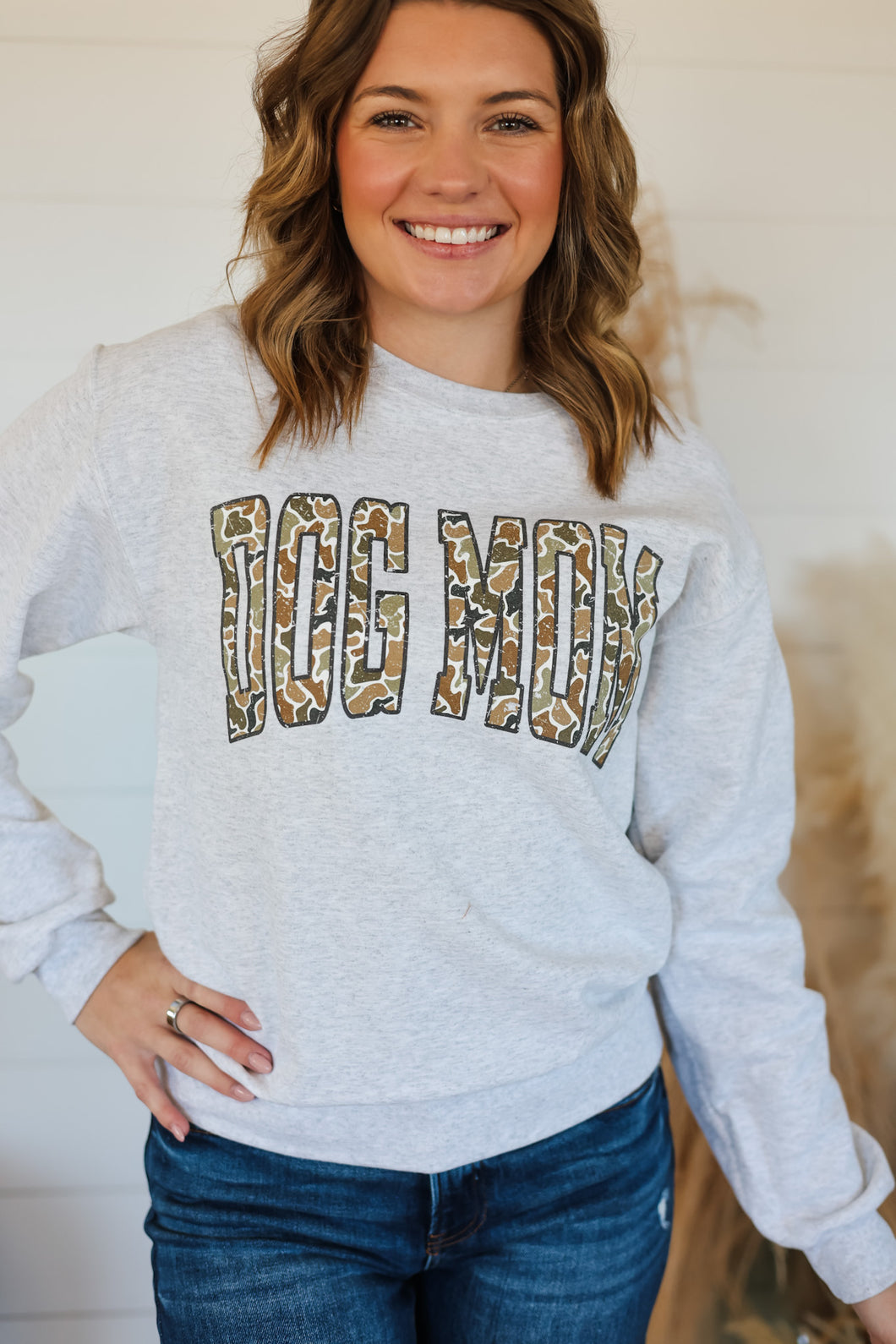 Camo DOG MOM Crewneck