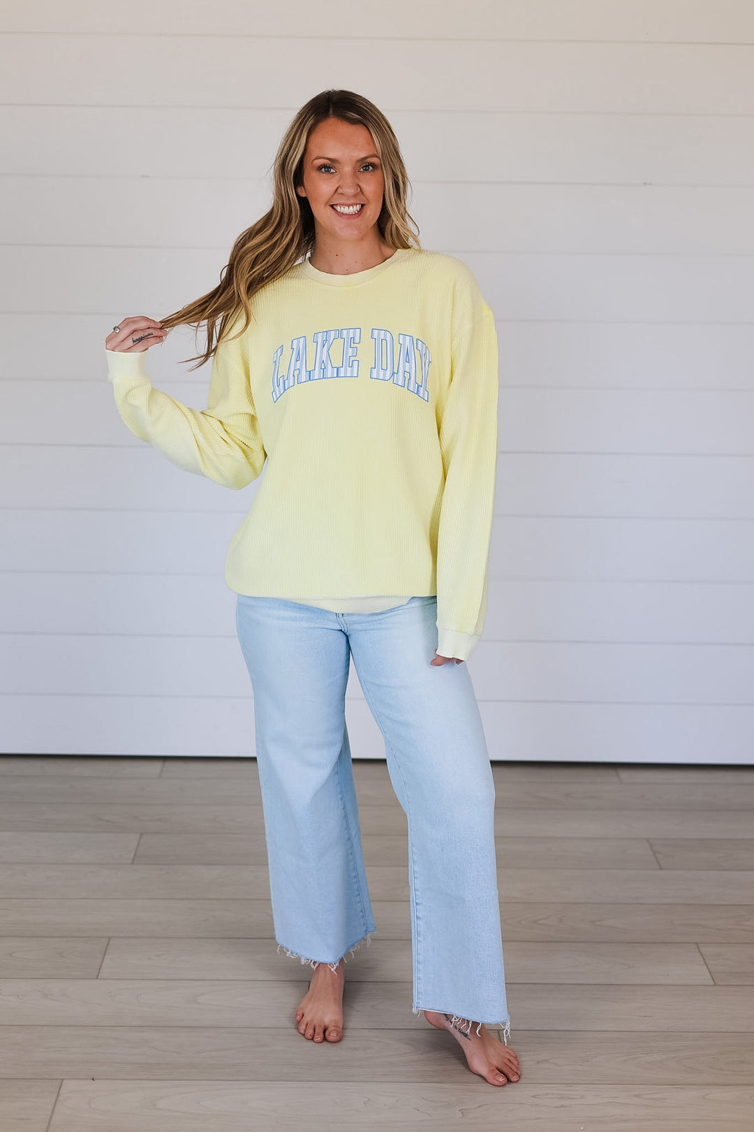 Lake Day Corded Crewneck