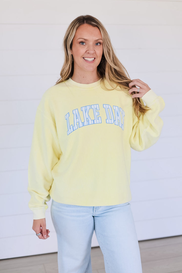 Lake Day Corded Crewneck