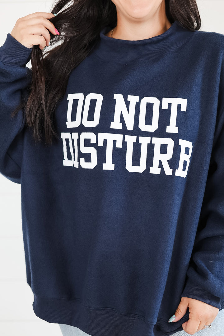 Homebody/Do Not Disturb Reversible Mock Neck