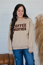 Load image into Gallery viewer, Coffee Weather Crewneck Top
