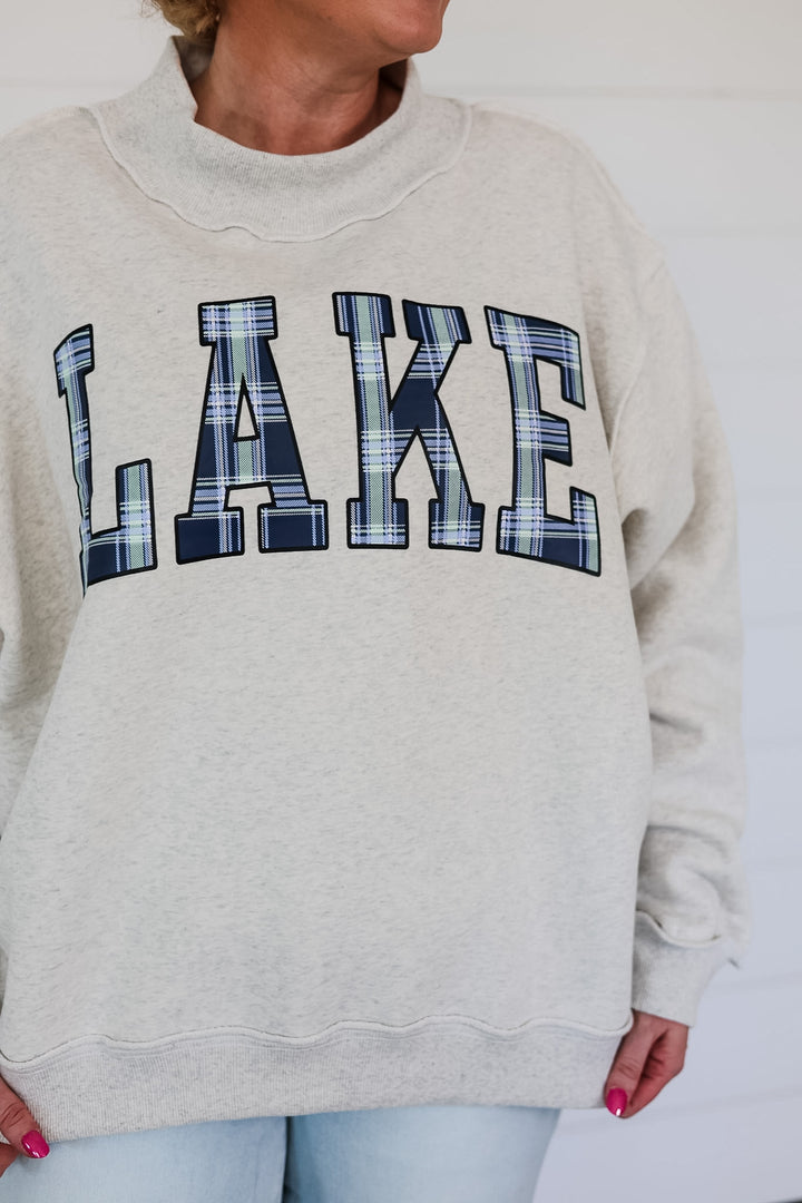 Lake & Mountain Reversible Mock Neck