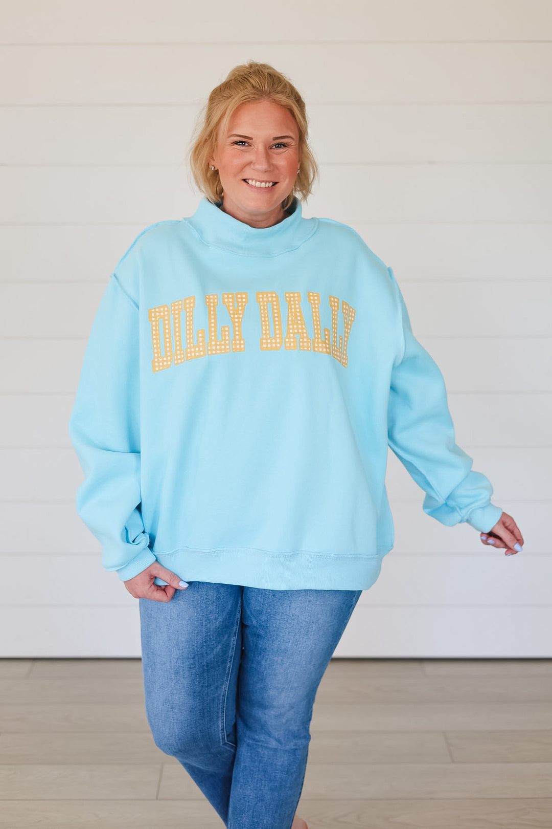 Dilly Dally/Lolly Gag Reversible Mock Neck