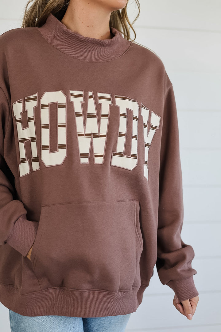 HOWDY Mock Neck Top