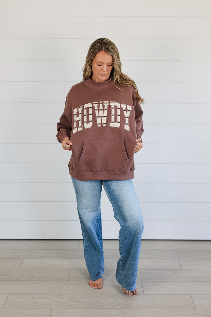 HOWDY Mock Neck Top