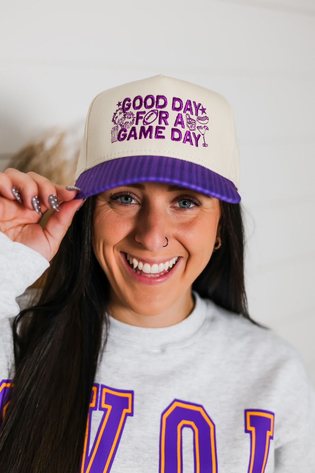 Good Day For A Game Day Embroidered Trucker Hat