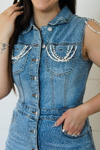 Load image into Gallery viewer, Denim And Rhinestones Dress
