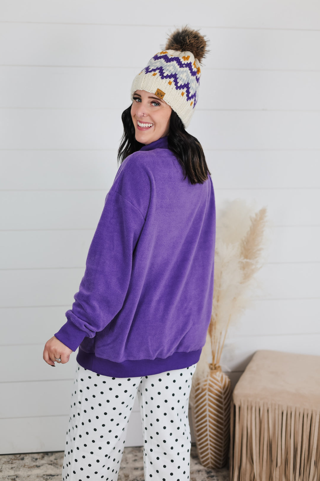 GAME DAY/ SUNDAY FUNDAY Reversible Mock Neck Top