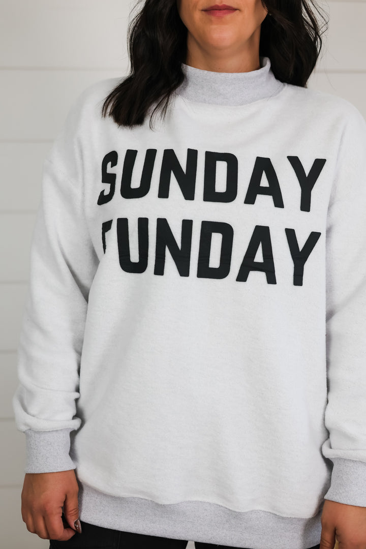 GAME DAY/ SUNDAY FUNDAY Reversible Mock Neck Top