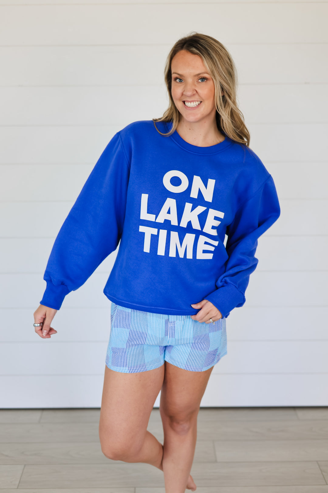 On Lake Time Crewneck
