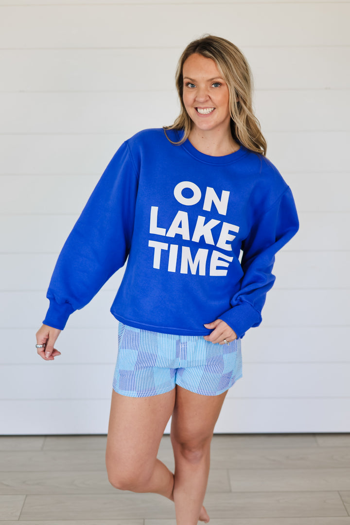 On Lake Time Crewneck