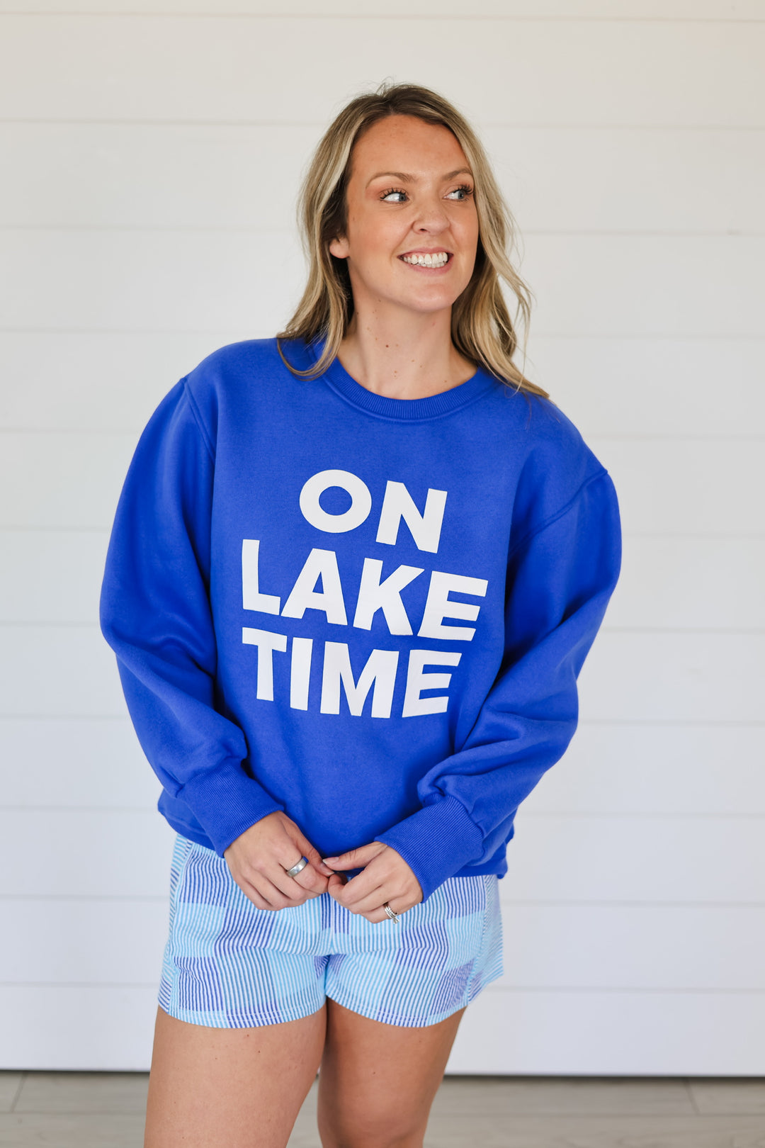 On Lake Time Crewneck