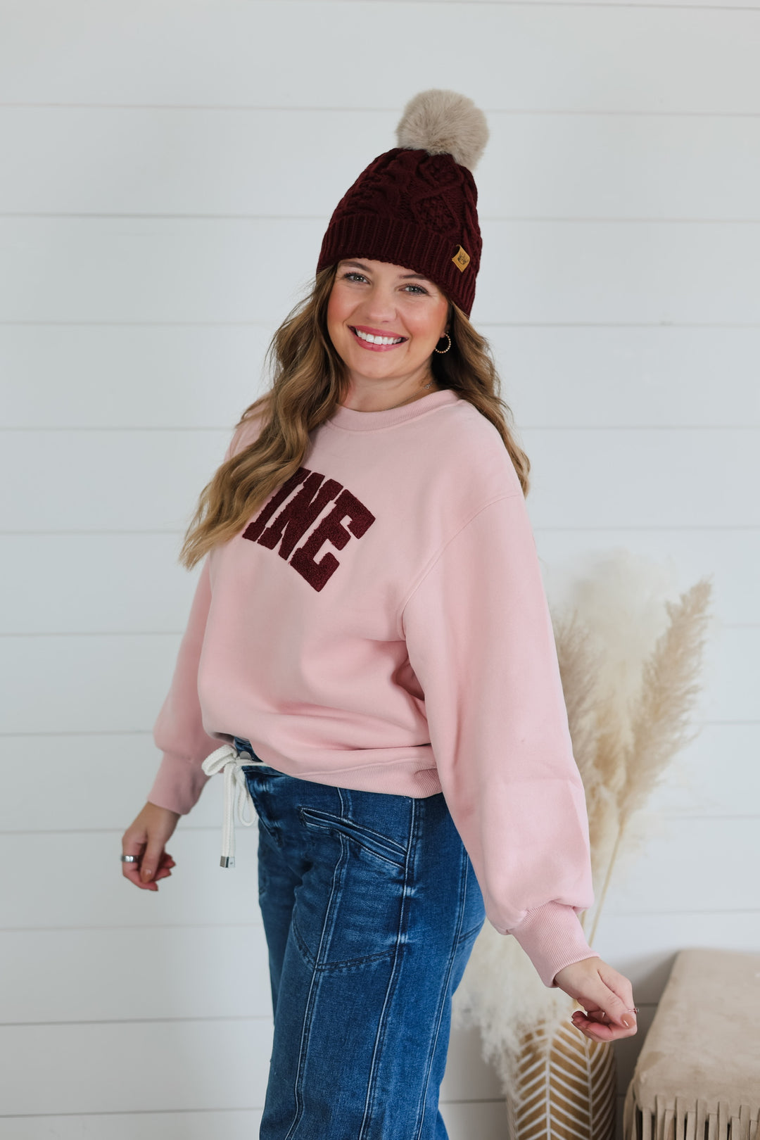 WINE Crewneck Top