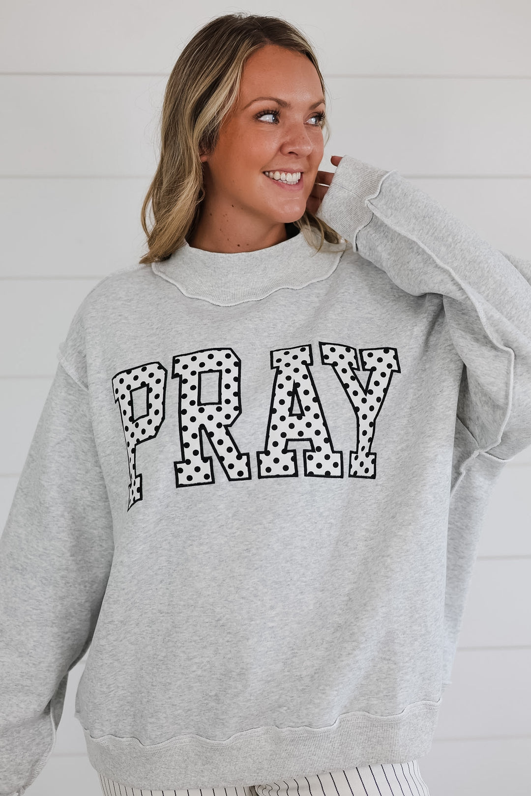 PRAY Mock Neck Top
