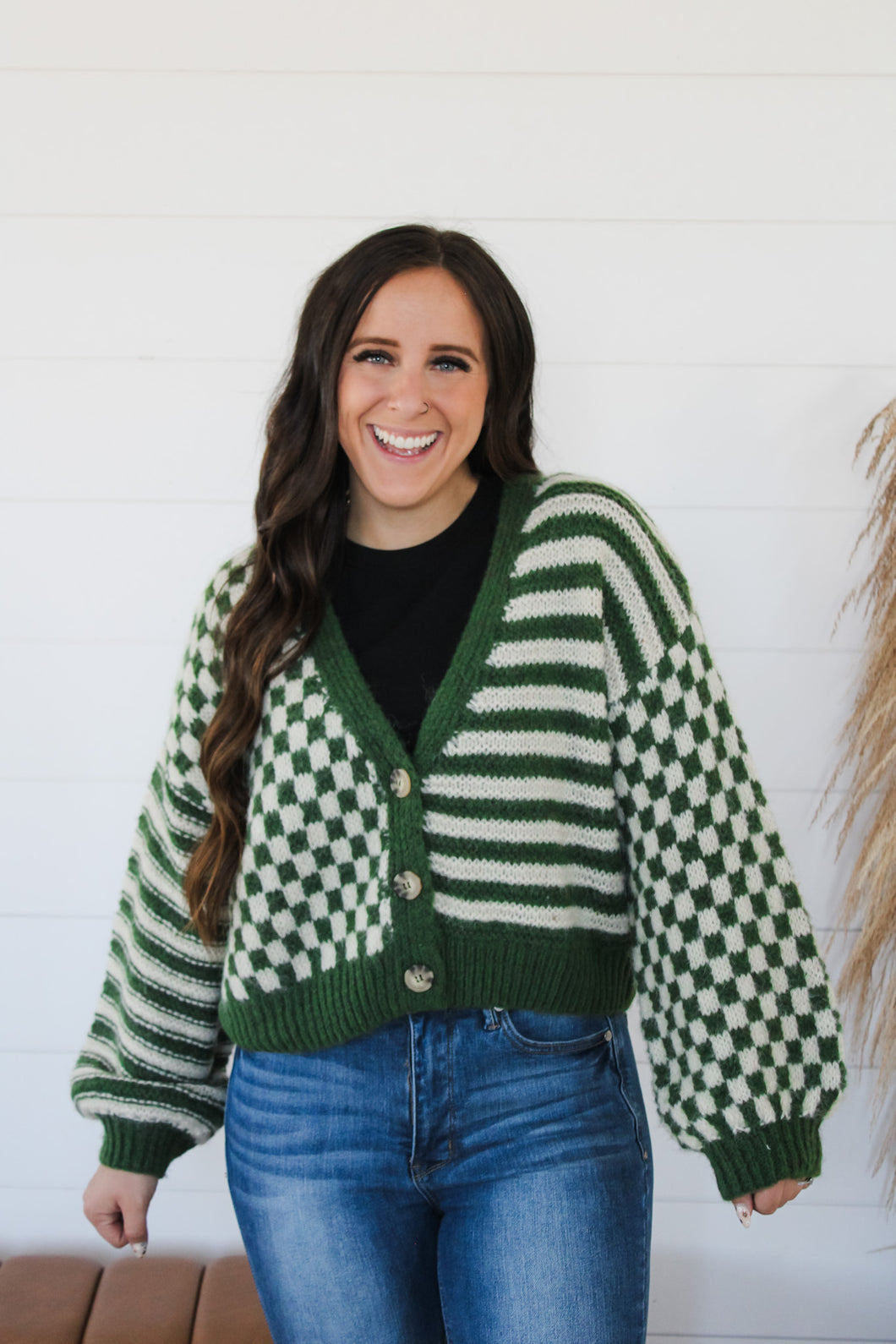 Checkered On Trend Cardigan