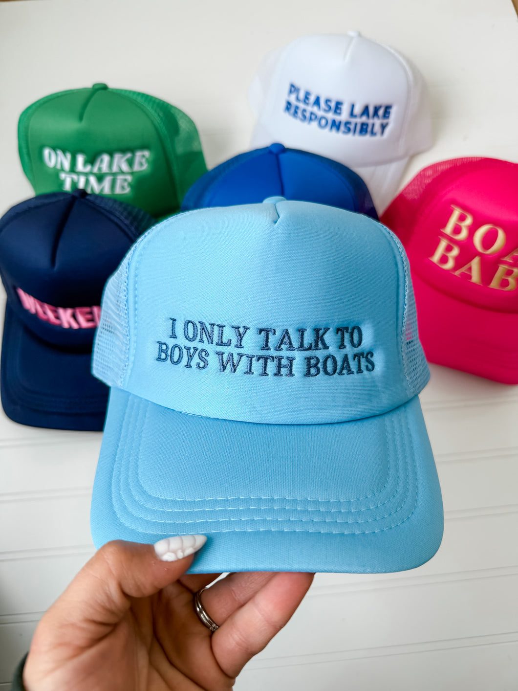 Boys With Boats Trucker Hat