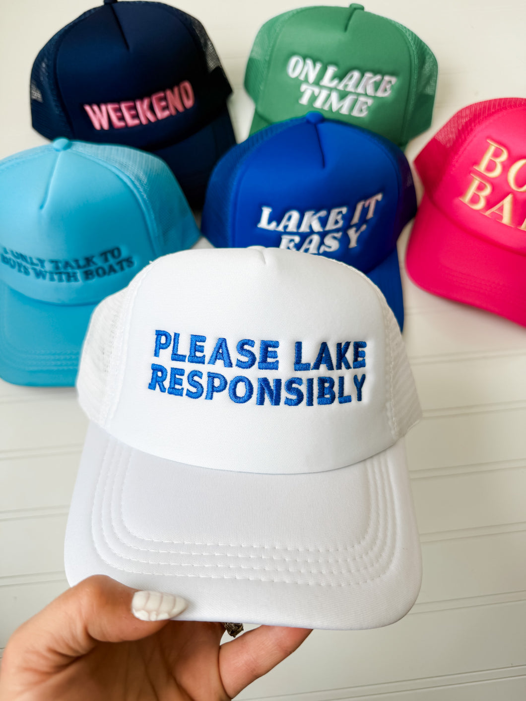 Please Lake Responsibly Trucker Hat