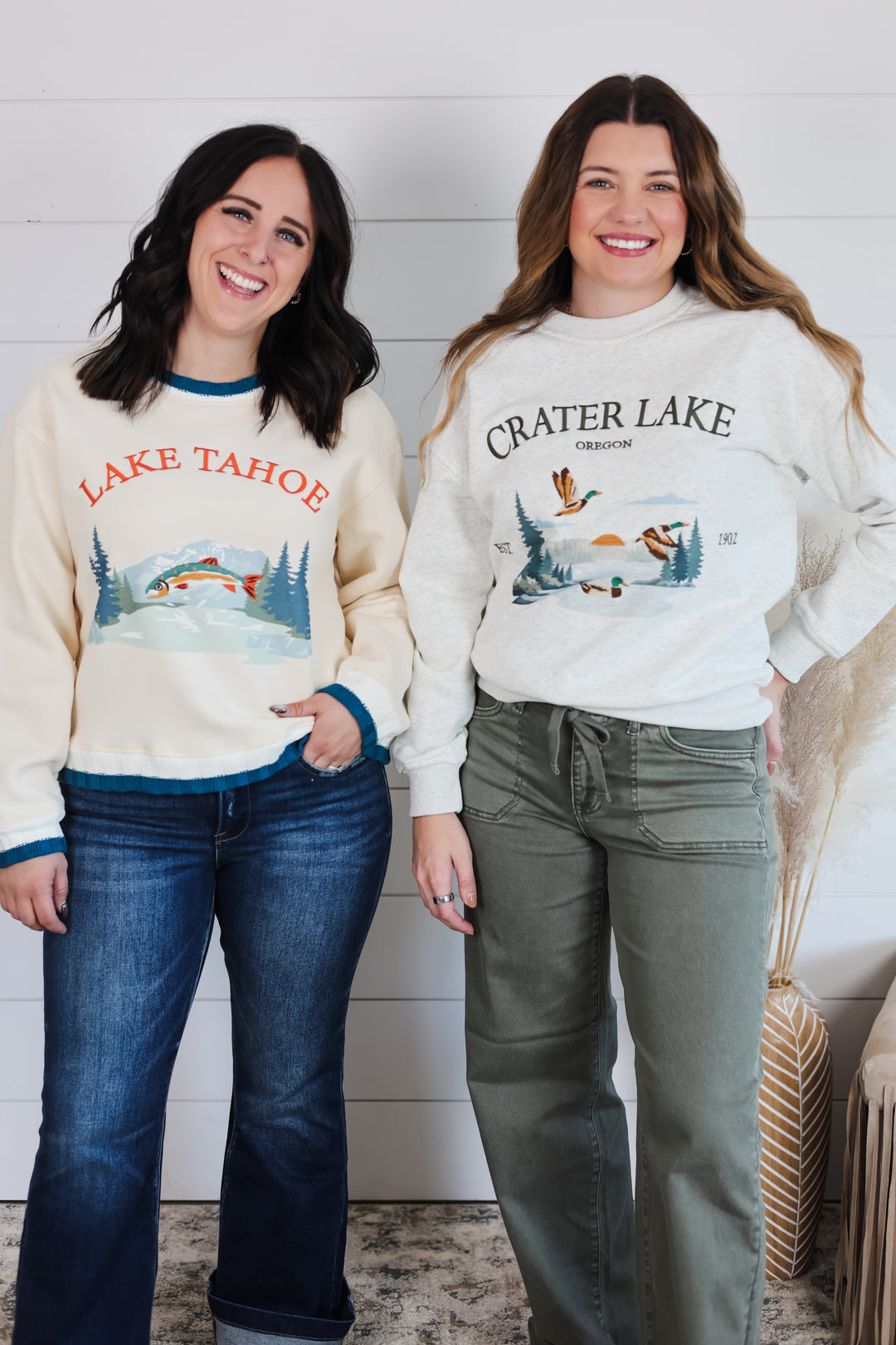 Crater Lake Embroidered Crewneck