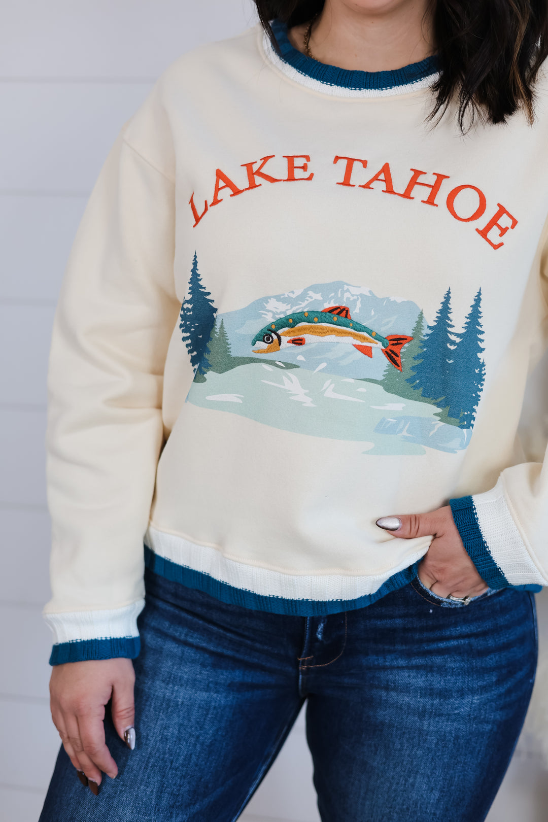 Lake Tahoe Crewneck Top