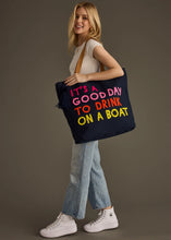 Load image into Gallery viewer, Drink On A Boat Tote - Navy
