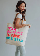 Load image into Gallery viewer, Drink On The Lake Tote - Cream
