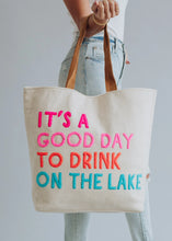 Load image into Gallery viewer, Drink On The Lake Tote - Cream
