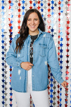 Load image into Gallery viewer, Draw The Line Denim Top
