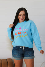 Load image into Gallery viewer, Drink On A Boat Corded Crew Top
