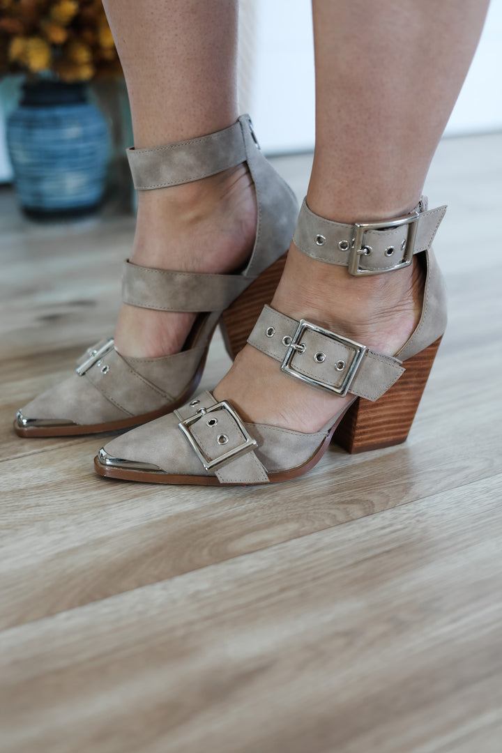 Cinder Buckle Heel