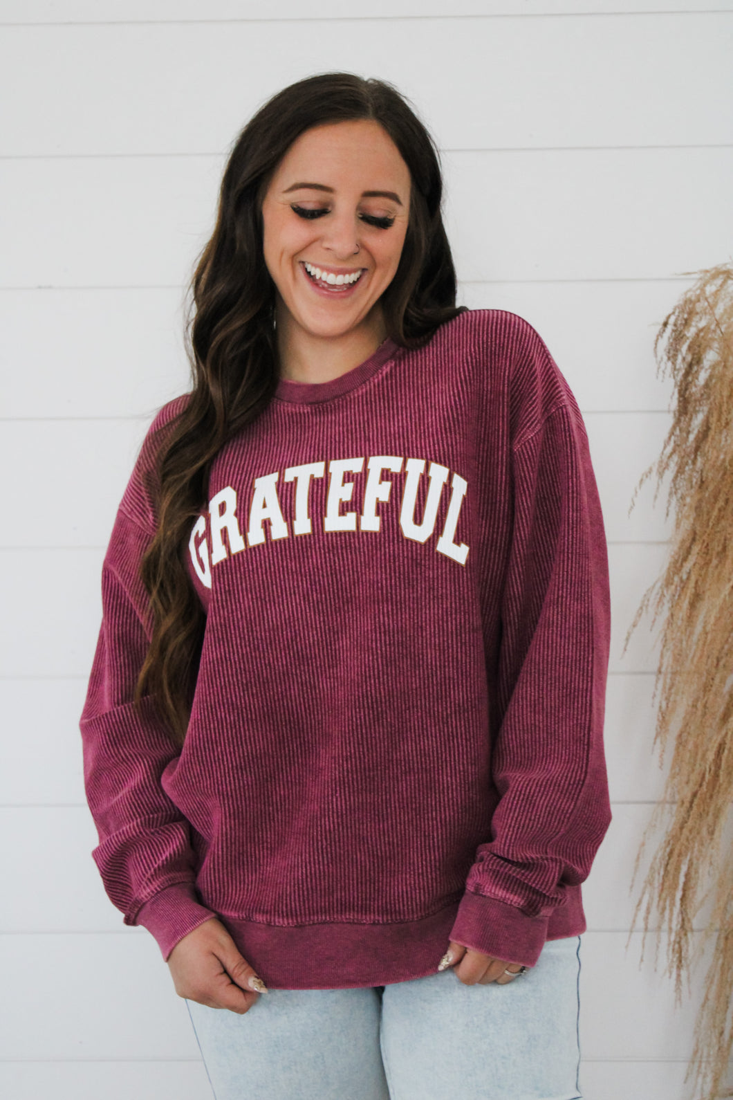 GRATEFUL Corded Crewneck