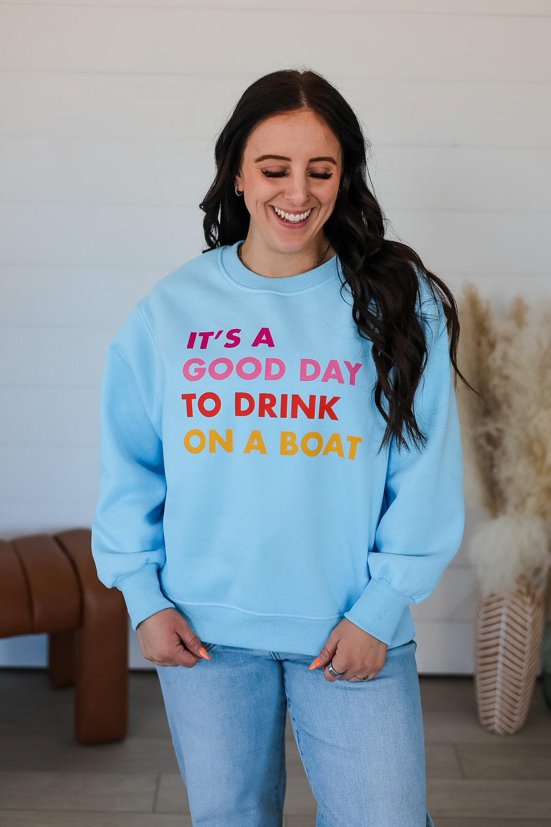 Drink On A Boat Crewneck