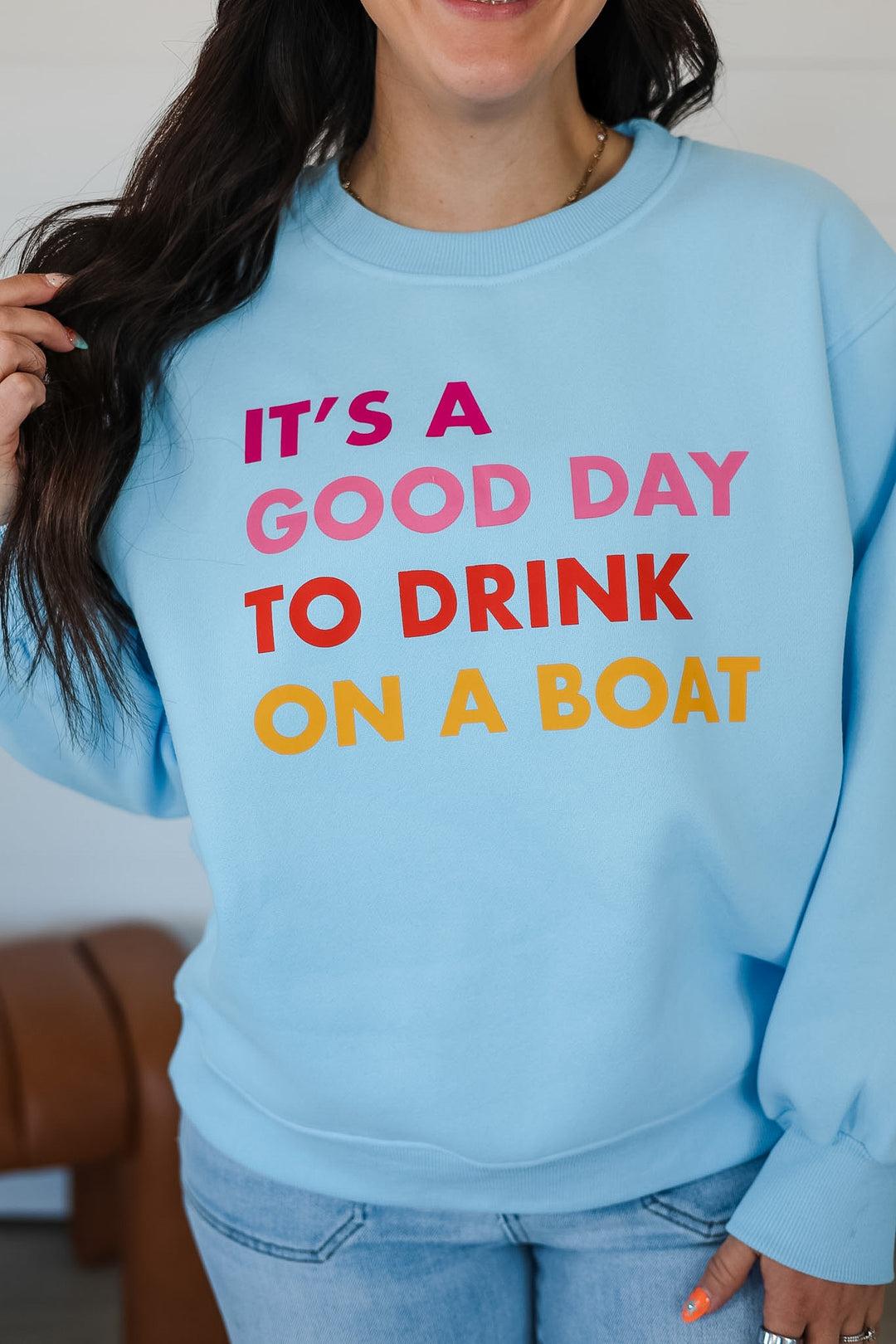 Drink On A Boat Crewneck