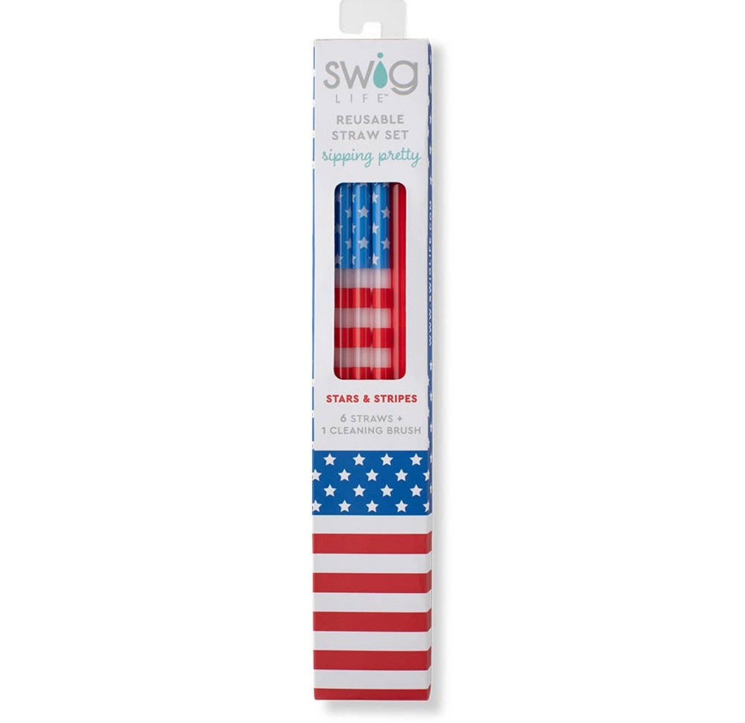 Swig: Stars & Stripes Reusable Straw