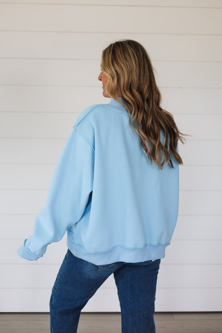 Mother to Cool Mom Reversible Mock Neck